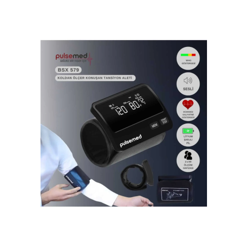 PULSEMED TANSİYON ALETİ BSX579 KOLDAN ÖLÇER KONUŞAN